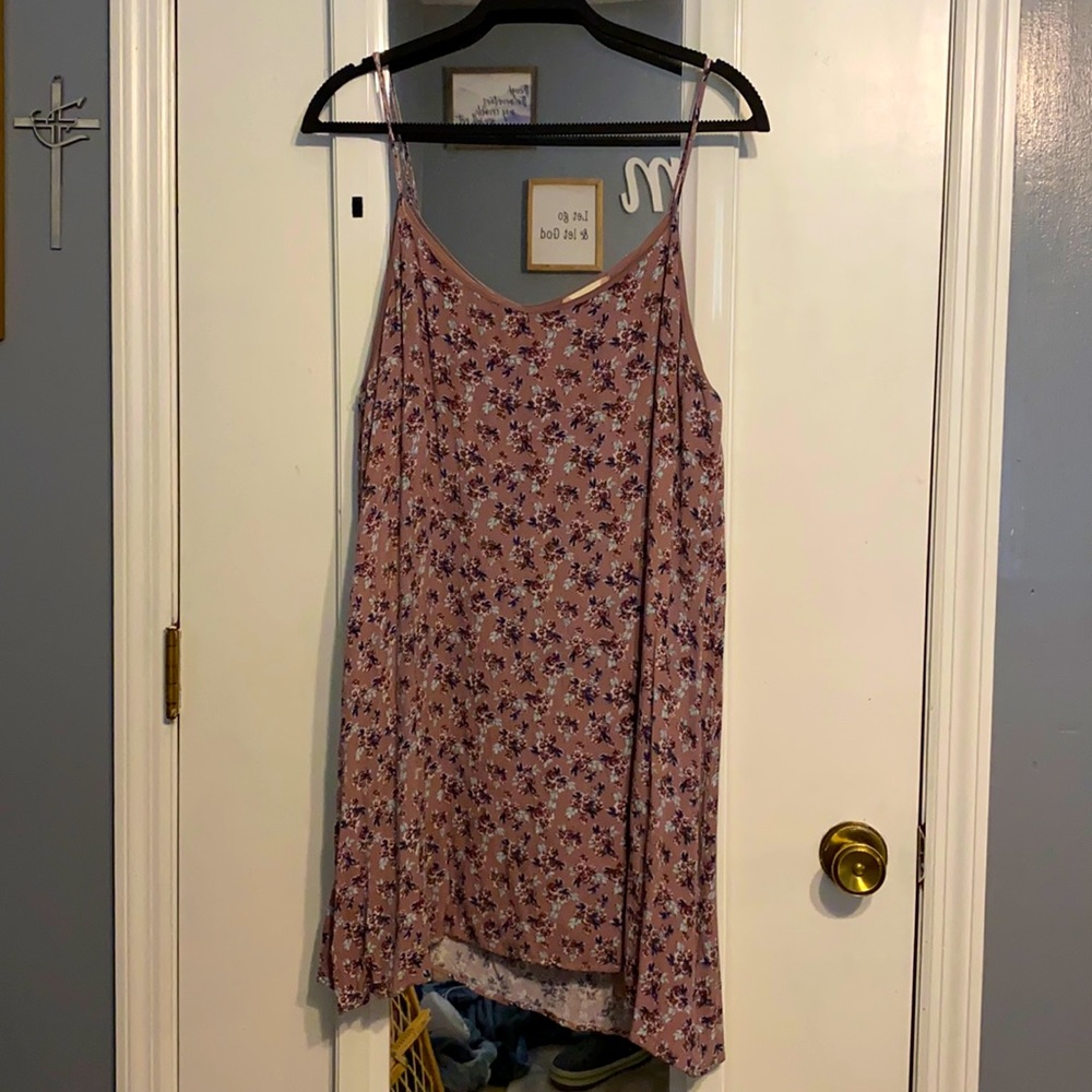 Purple floral dress
